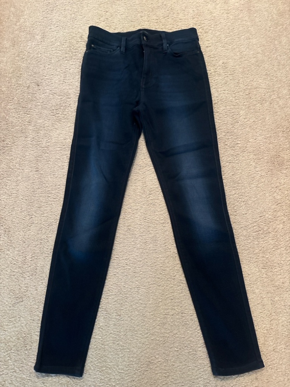 Ann Taylor Super Skinny Jeans Size 8 Dark Wash High Rise Stretch Denim Women’s